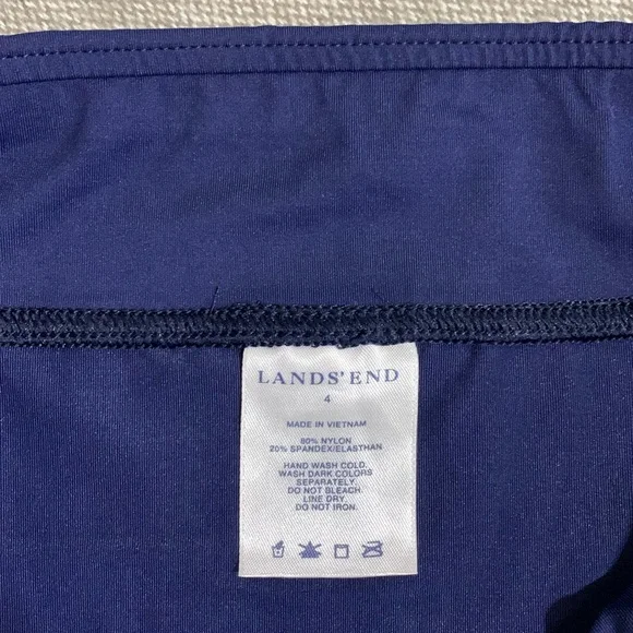 Lands’ End Navy Blue Tummy Control High Waist Bikini Bottom 4 NWOT - Picture 6 of 8